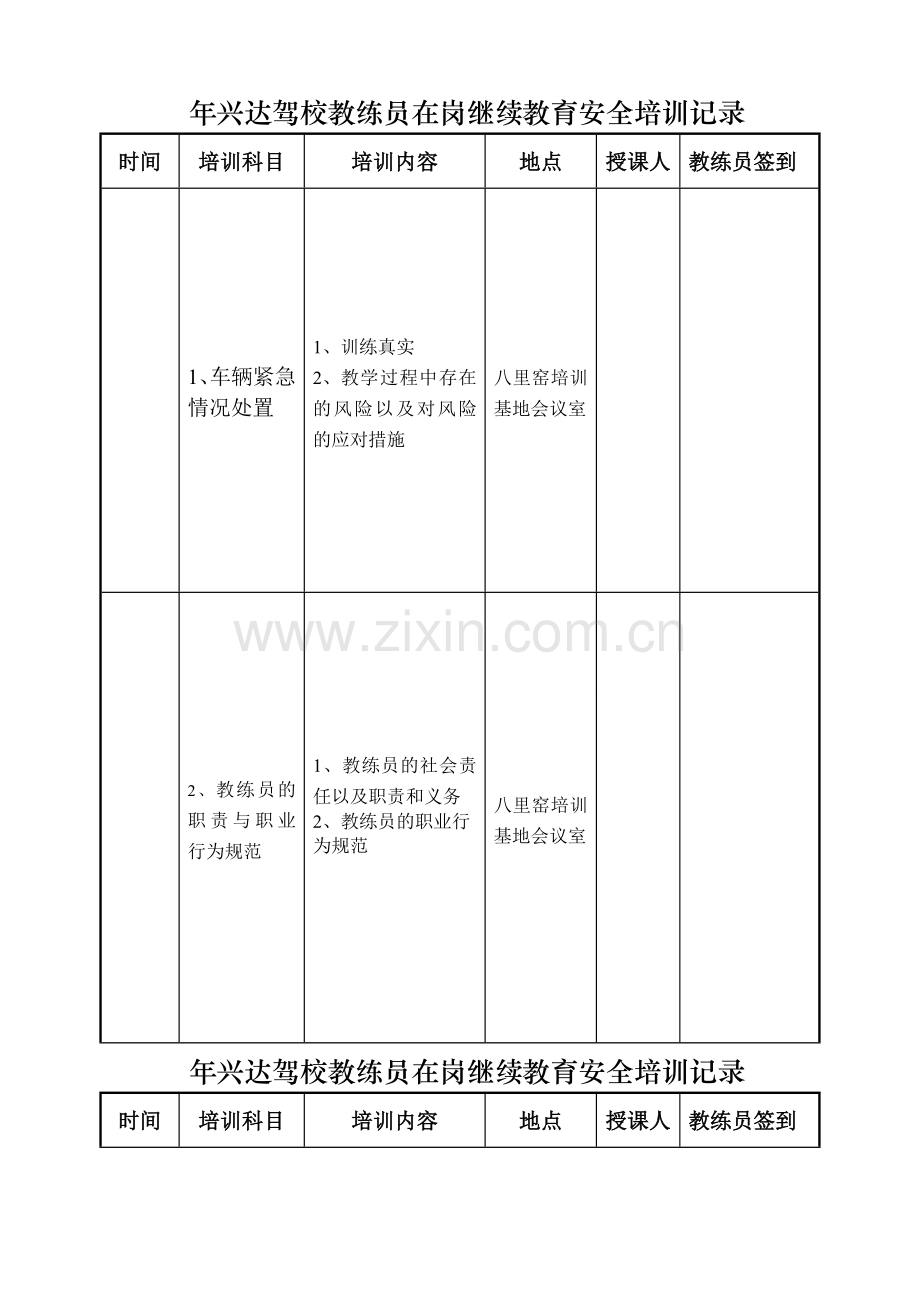 教练员培训表格.doc_第1页