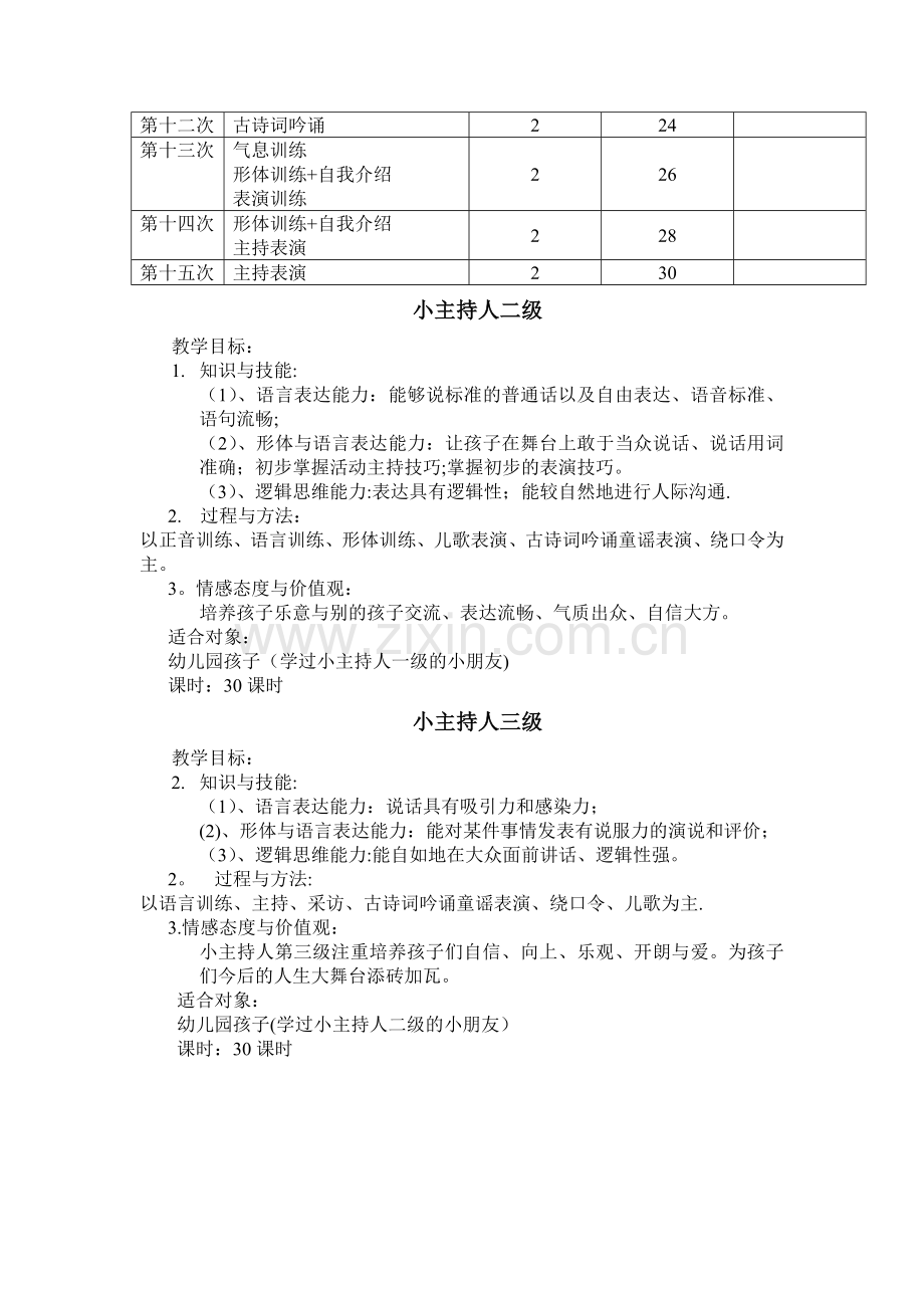 小主持人教学计划表(总).doc_第2页