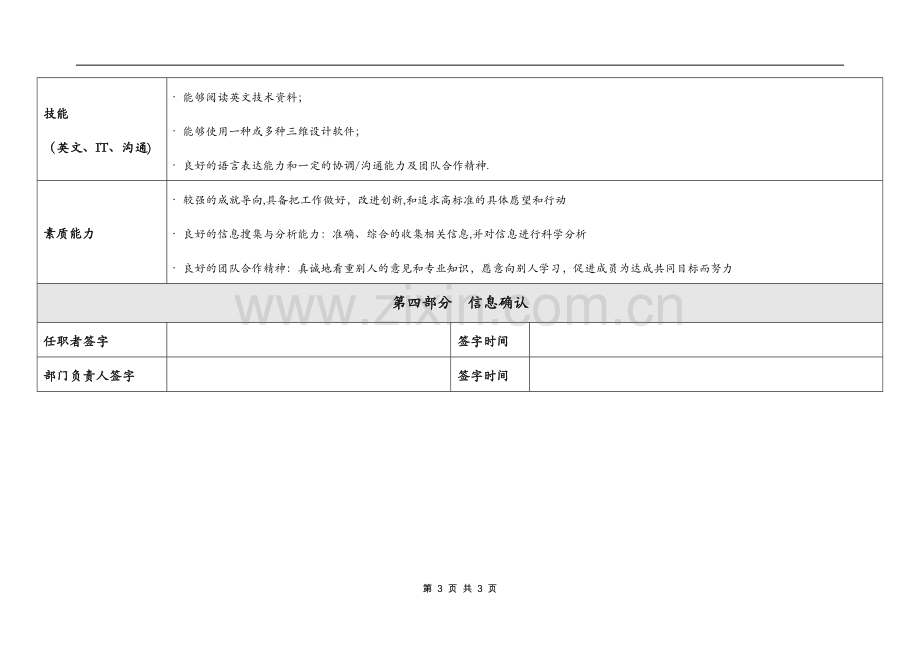 生产技术部-工艺工程师岗位说明书.docx_第3页