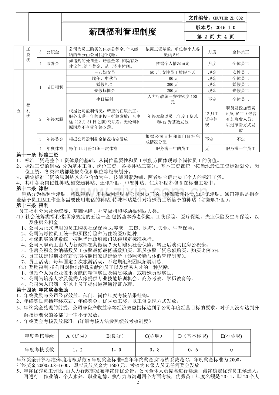 薪酬福利管理制度HR02.doc_第2页