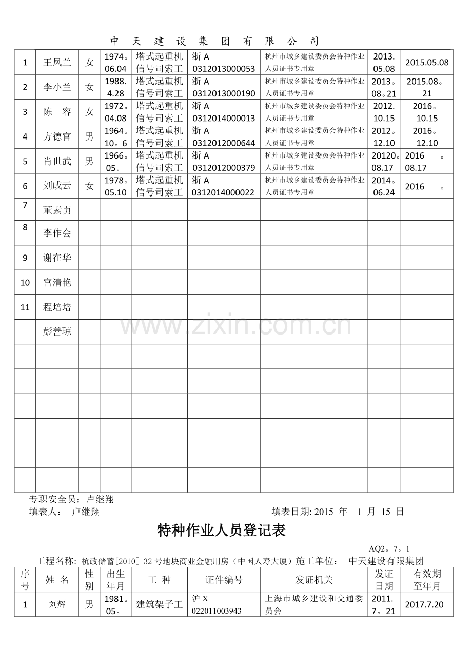 特种作业人员登记表.doc_第2页