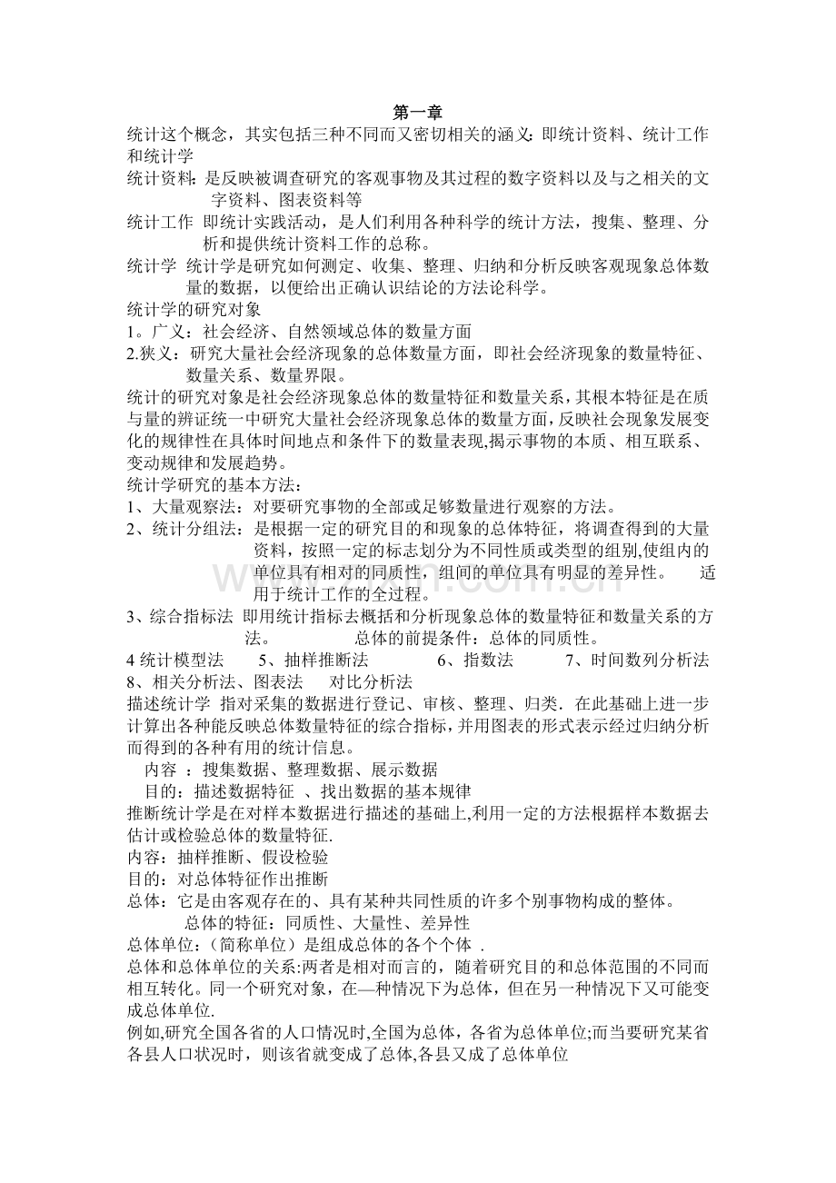 统计学考试知识点总结.doc_第1页