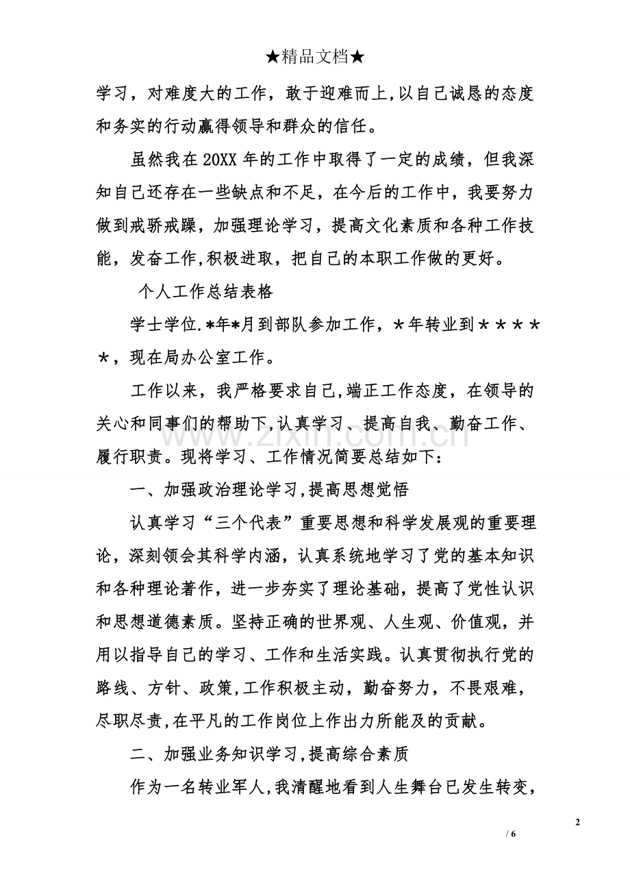 个人工作总结表格.doc_第2页