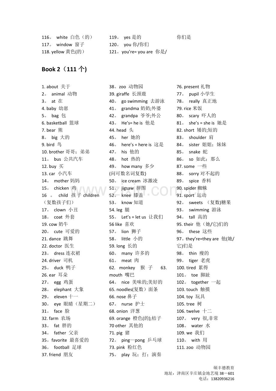 小学英语单词词汇表全12册.doc_第2页