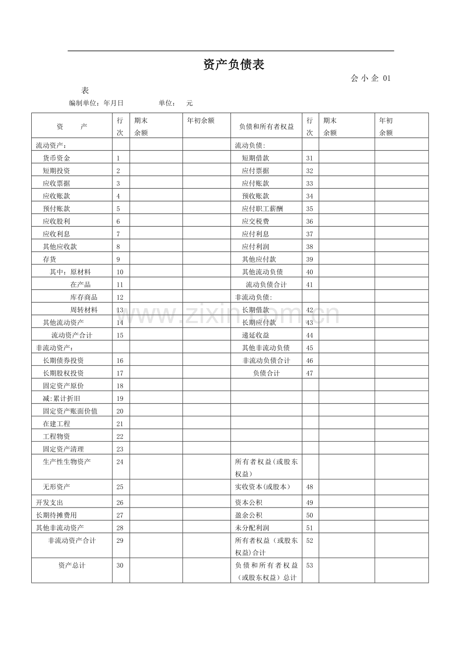 小企业会计准则报表格式.doc_第1页