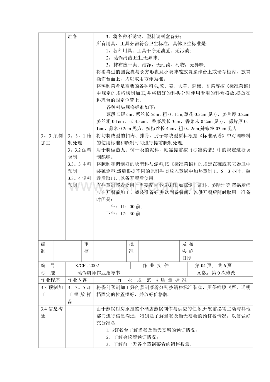 中餐厨房蒸锅岗厨师作业指导书.doc_第3页