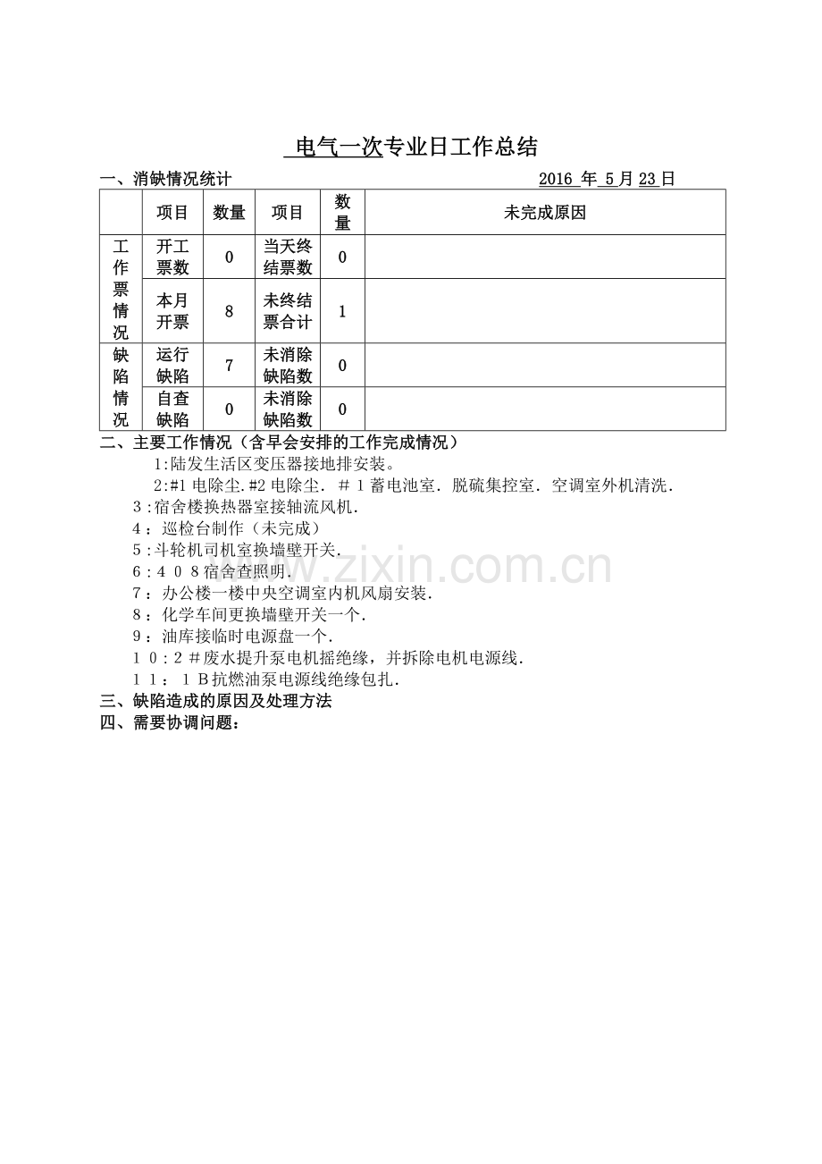 电气一次工作总结-0523.doc_第1页