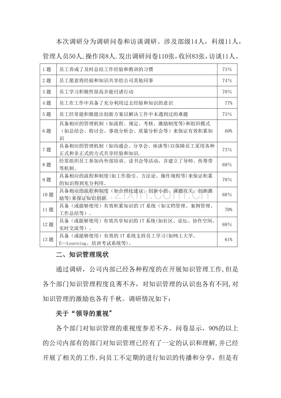 旗能公司知识管理现状调研报告.doc_第2页