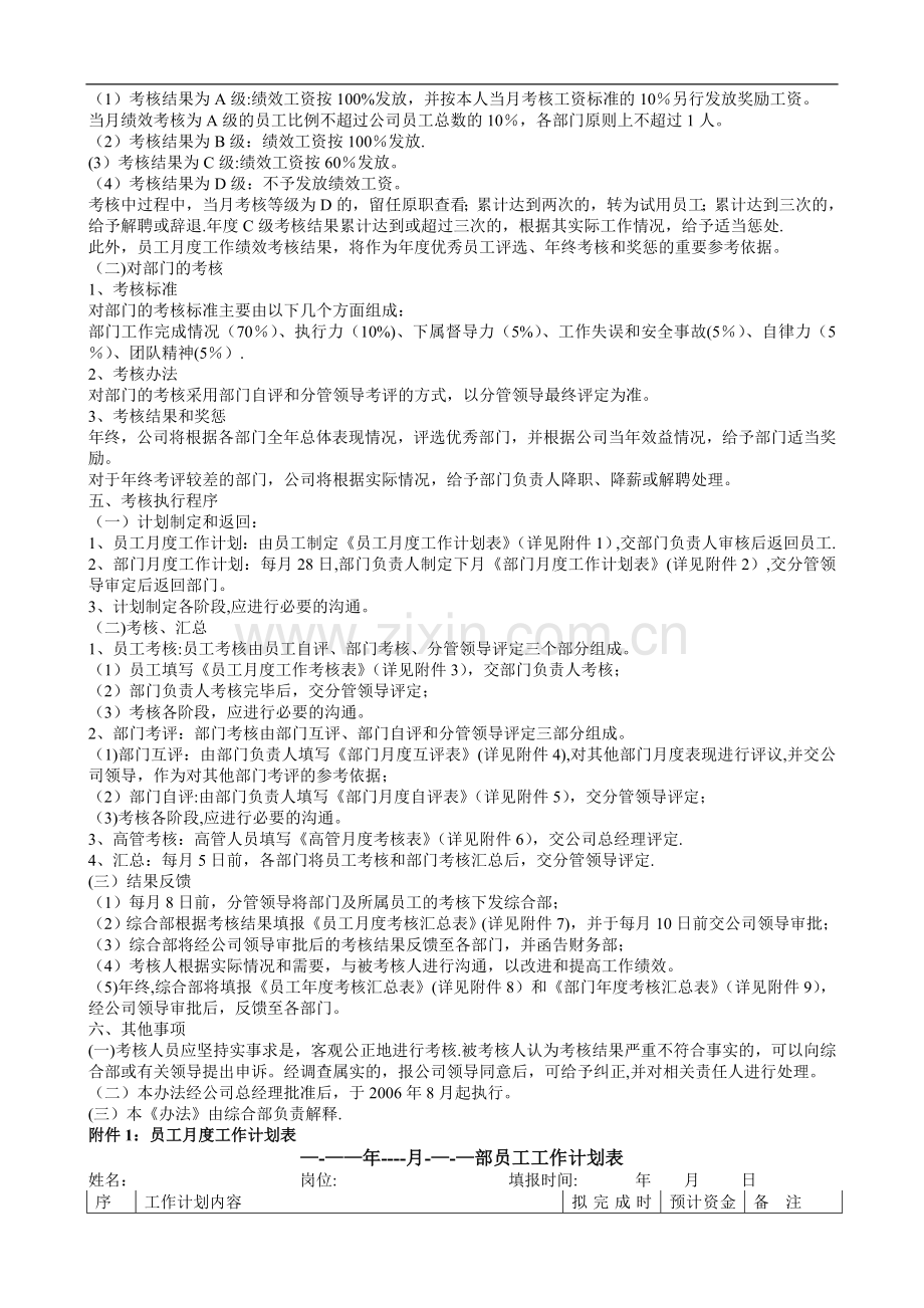 某公司绩效考核办法附全套表格及操作方案.doc_第2页