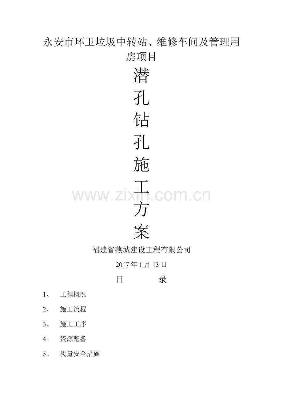 潜孔钻引孔施工方案.doc_第1页