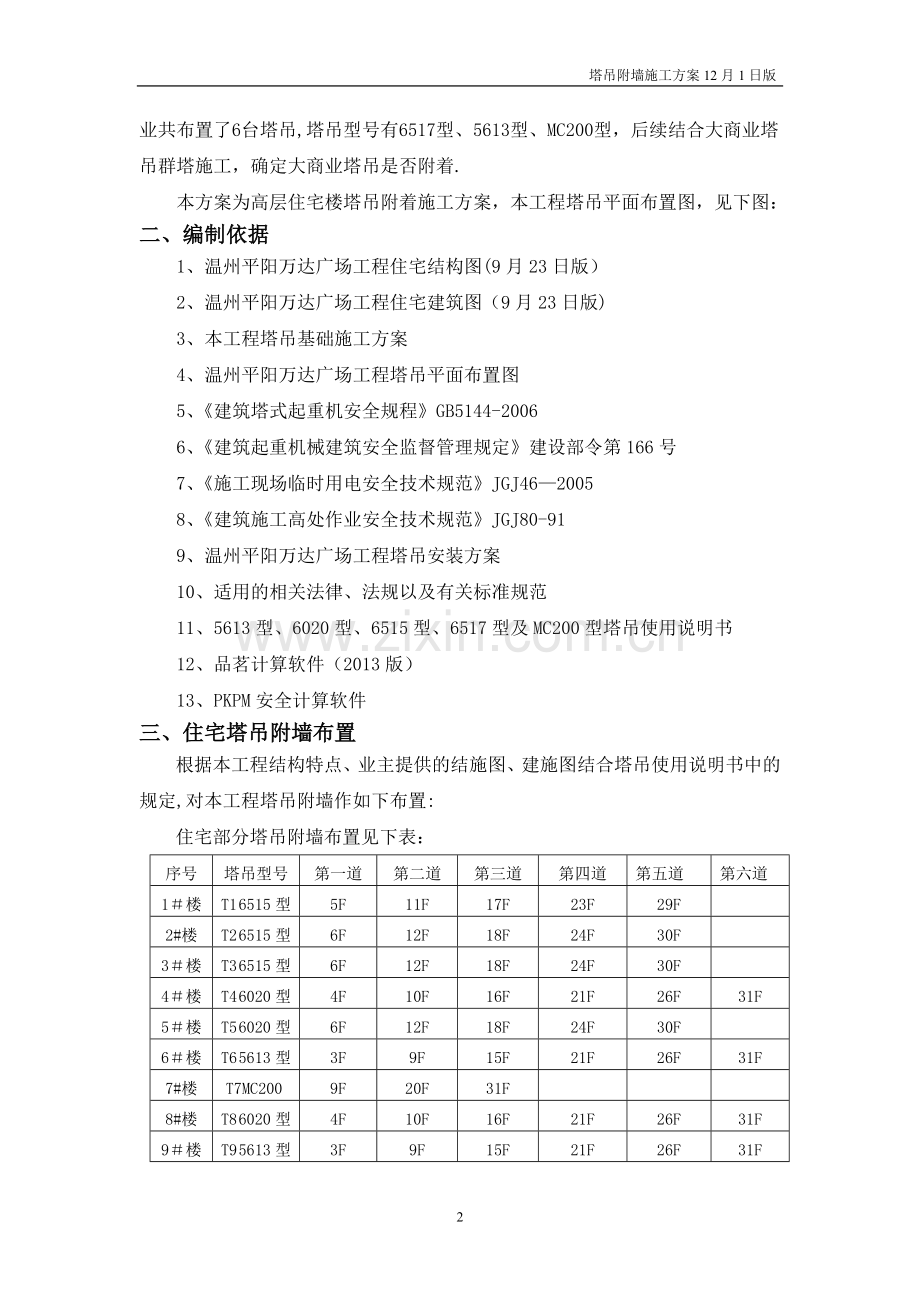 塔吊附墙施工方案(新).doc_第2页