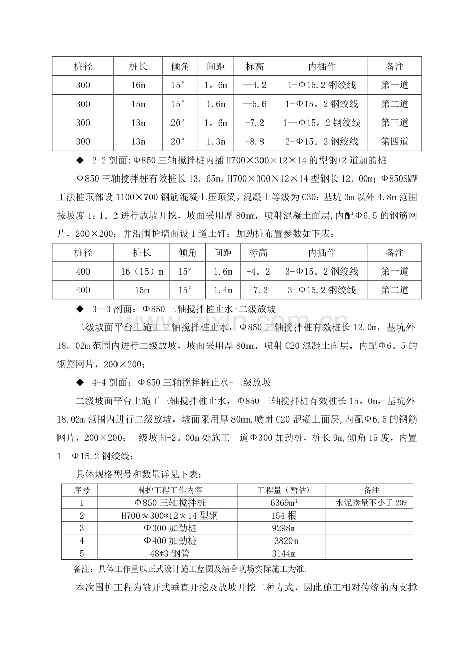 深基坑工法桩与加劲桩围护土方开挖施工方案.doc_第3页