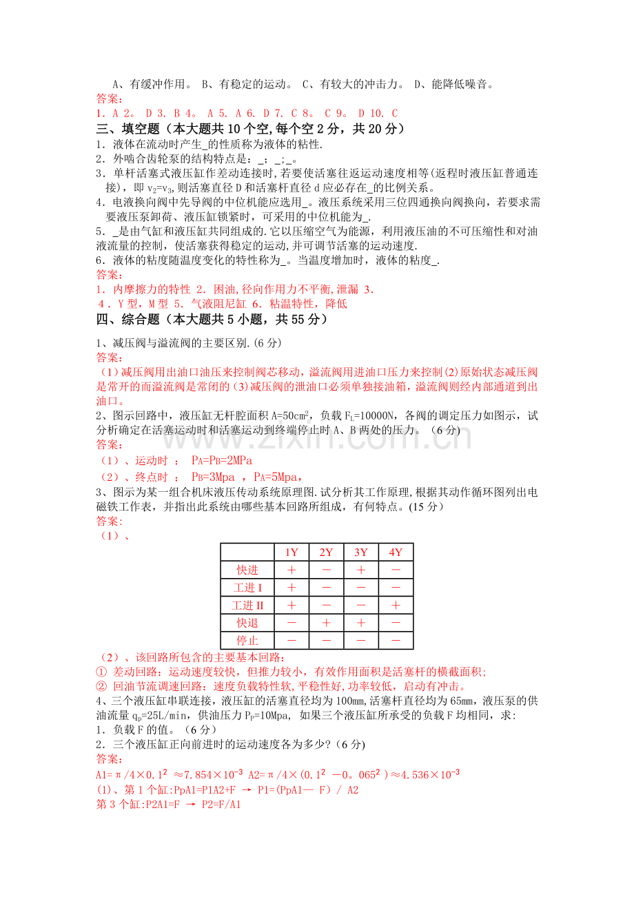 液压与气压传动试卷5(有答案).doc_第2页