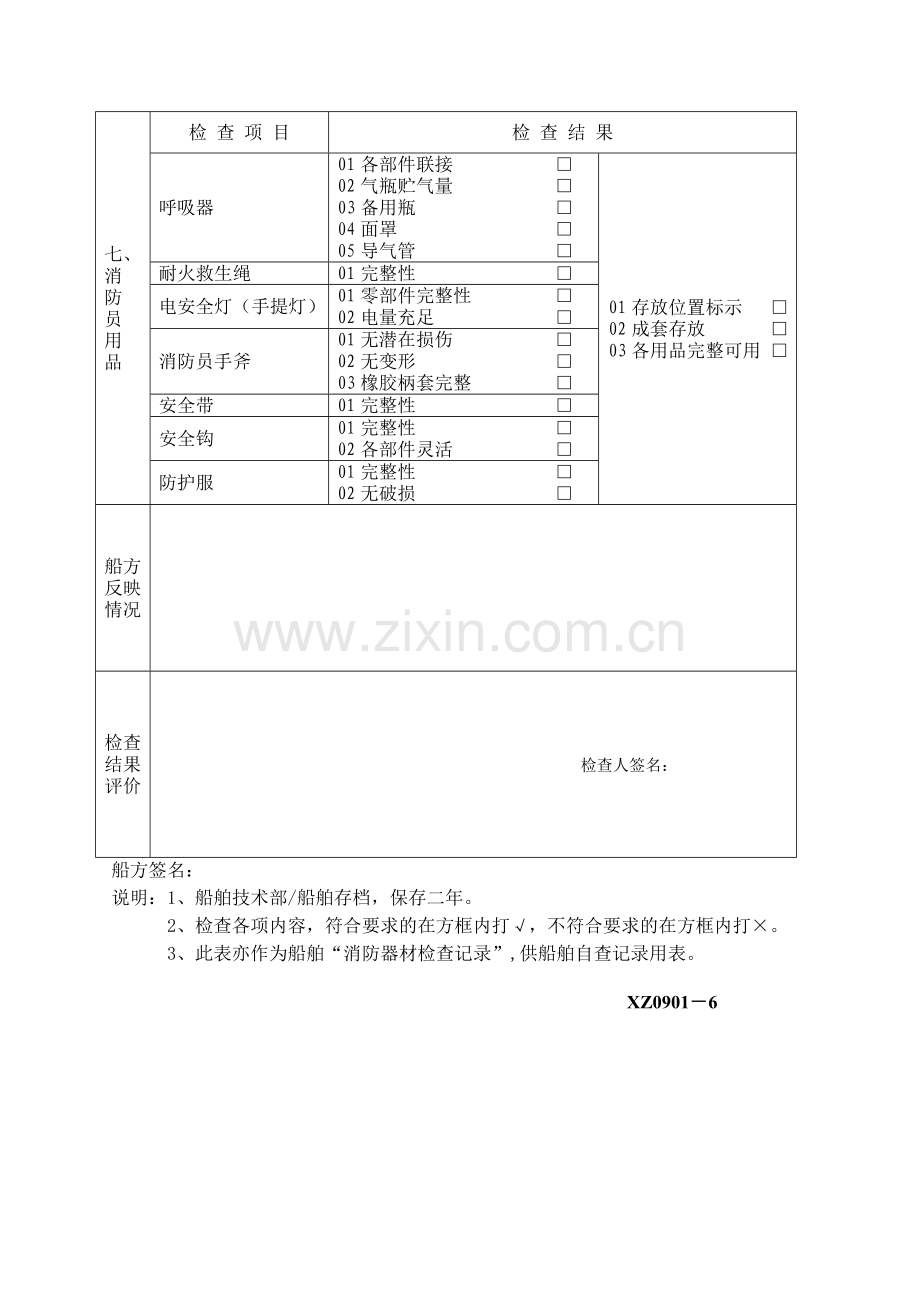 船舶消防安全检查表.doc_第3页