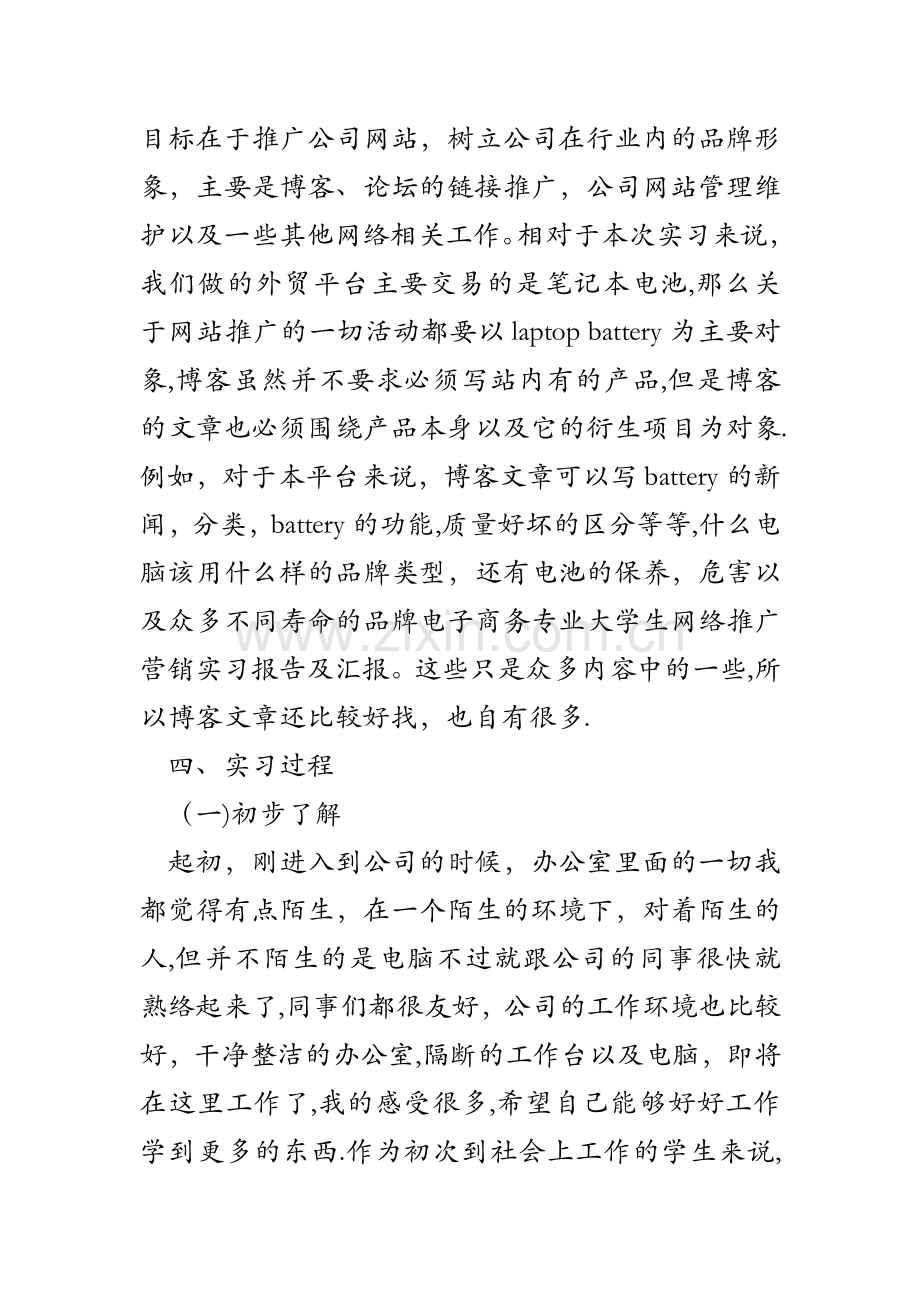 电子商务专业大学生网络推广营销实习报告及汇报.doc_第2页