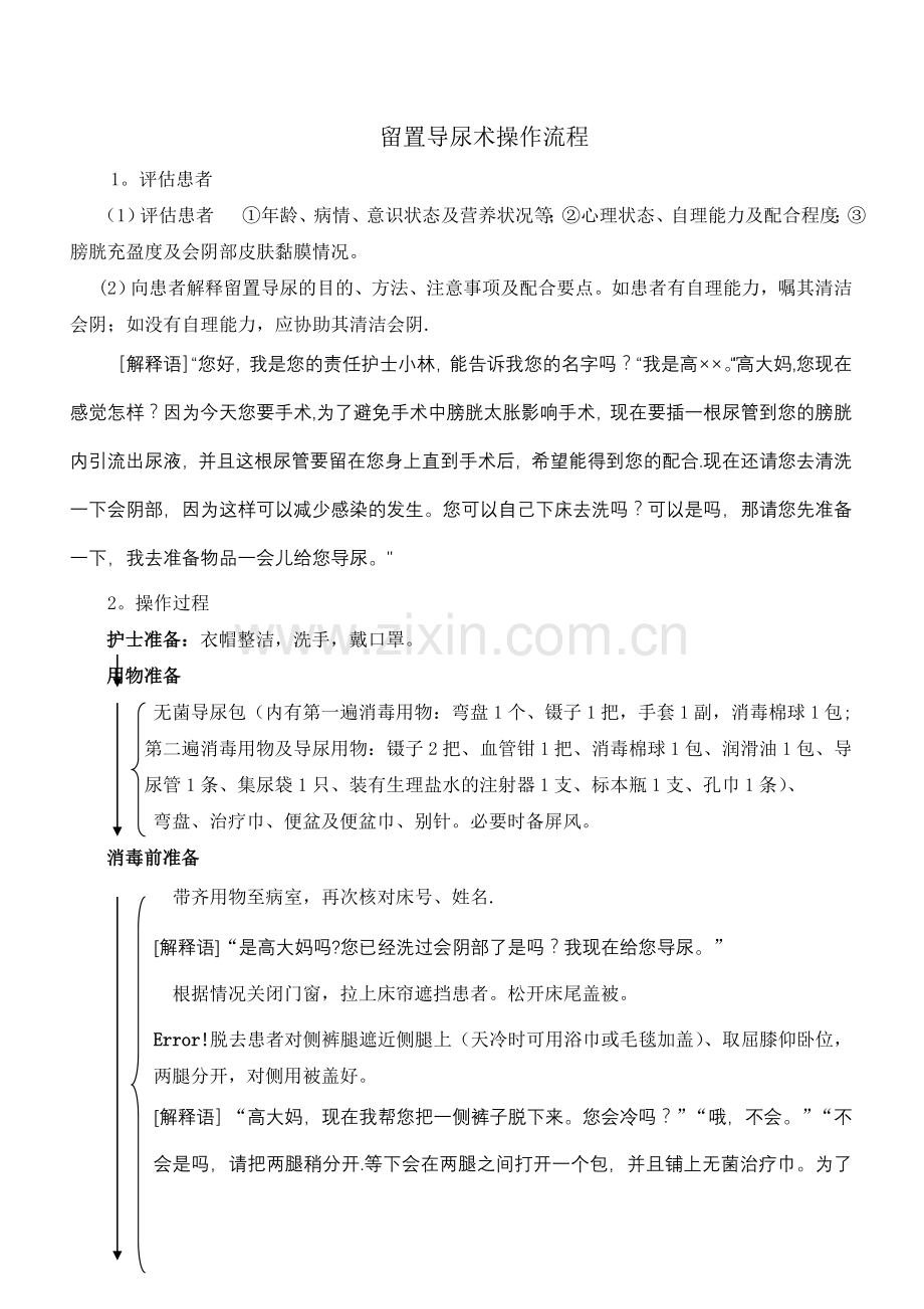 留置导尿术操作流程修订.doc_第1页