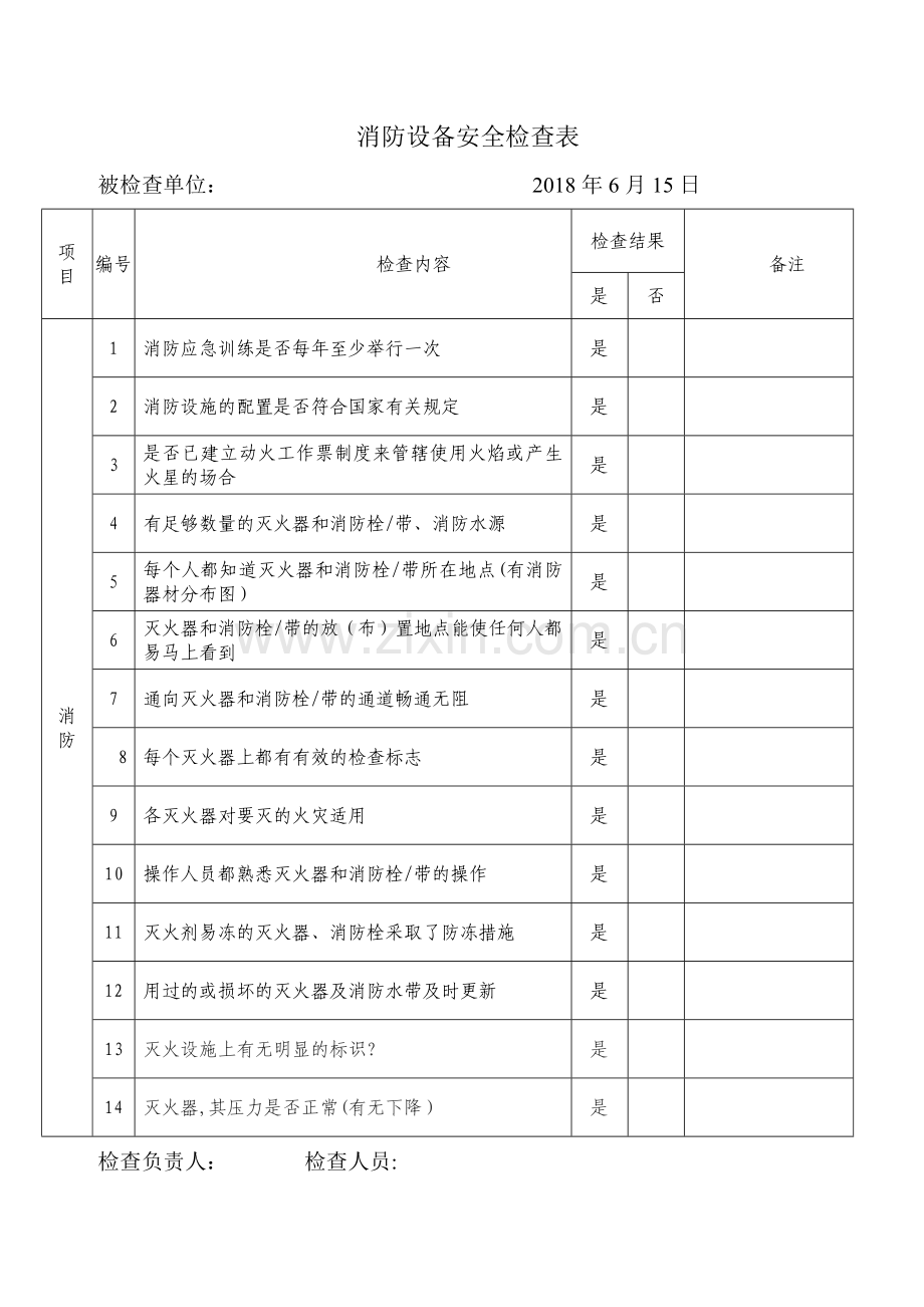 消防设备安全检查表.doc_第3页