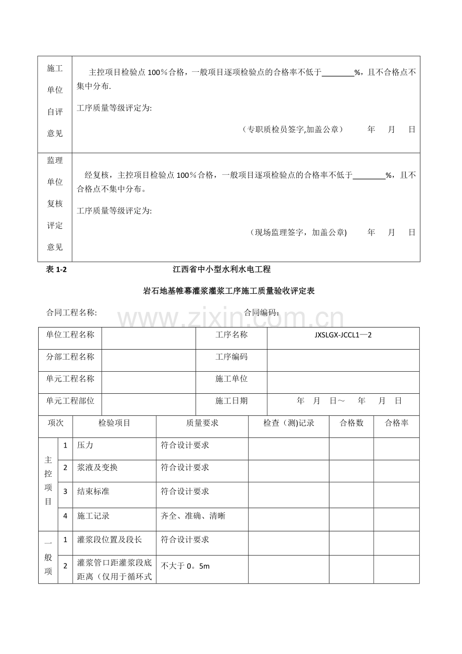 江西省中小型水利水电工程单元工程施工质量验收评定表第1册(土石方工程).docx_第3页