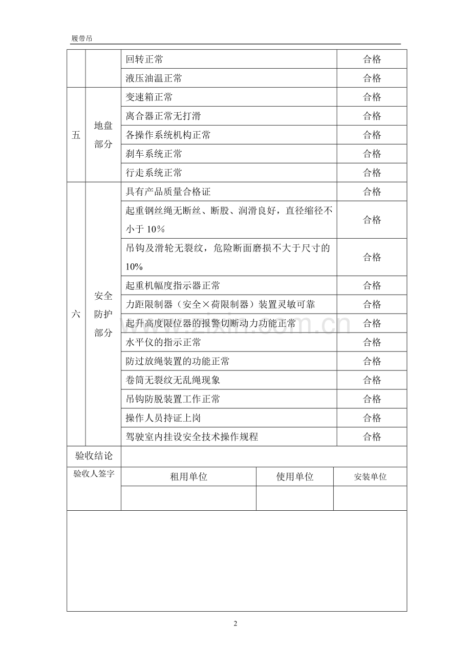 施工机械安装验收表(400履带吊).doc_第2页