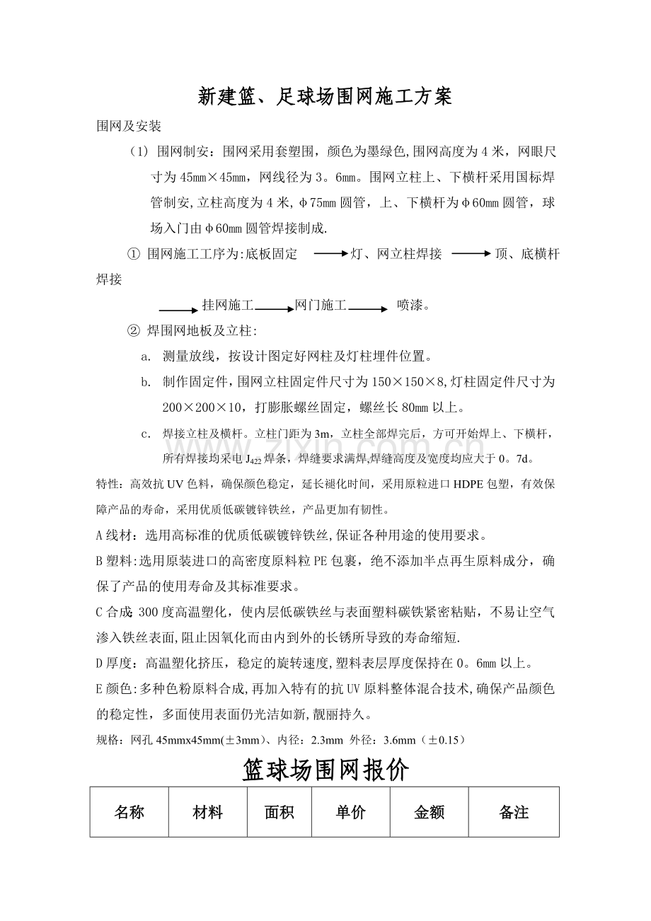 篮球场围网方案.doc_第1页