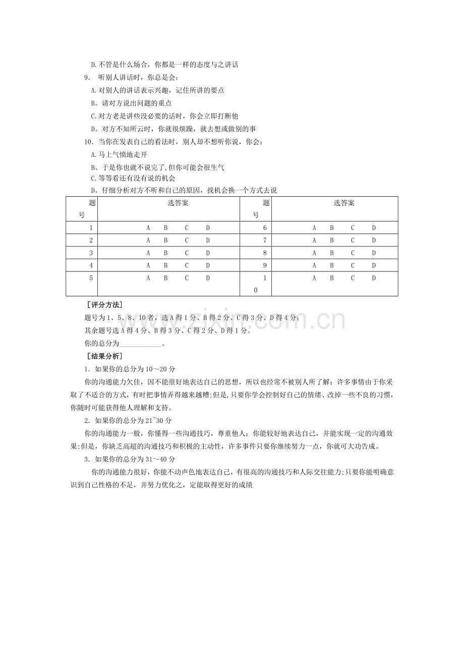 管理者沟通能力测试题.doc_第2页