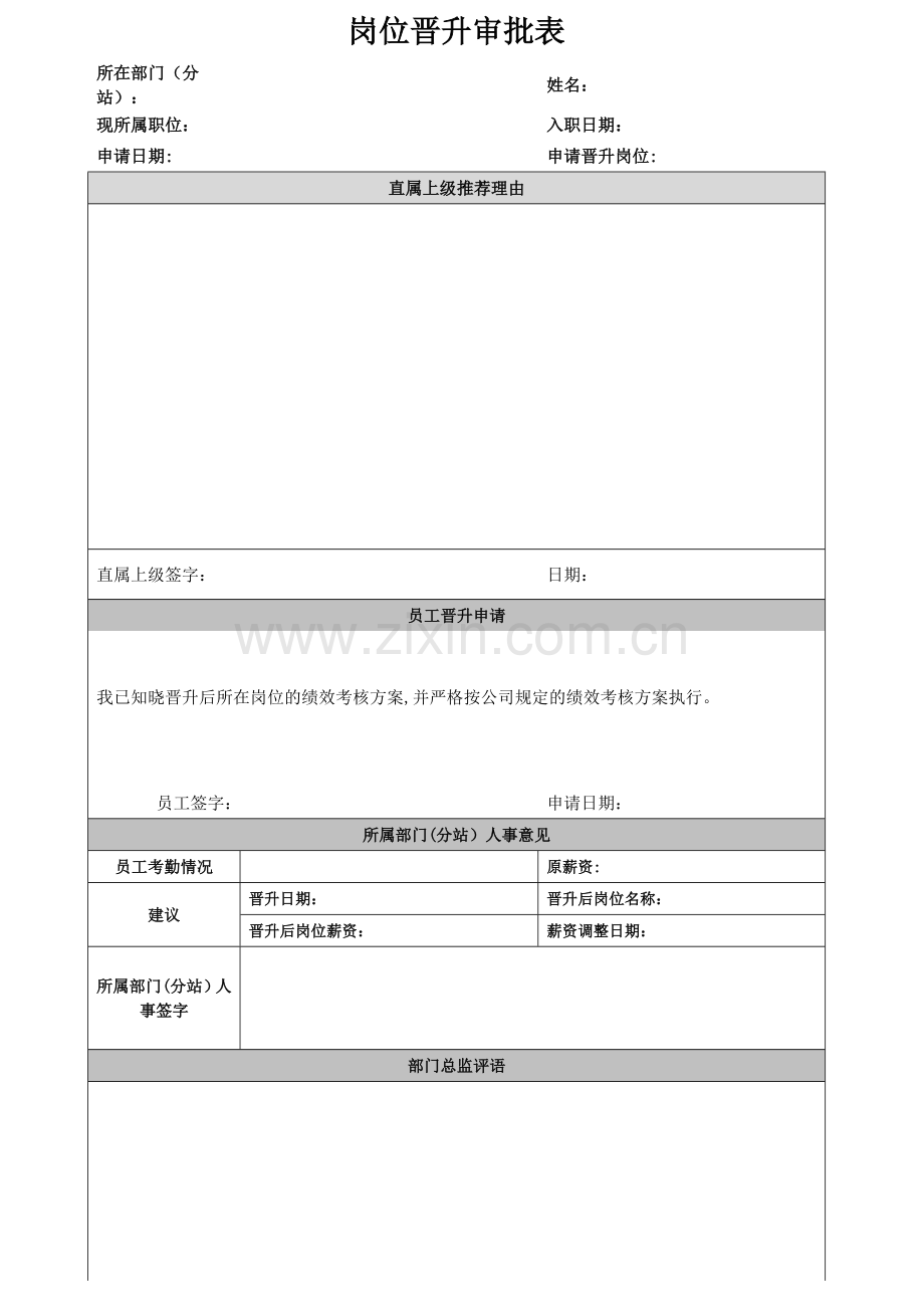 岗位晋升审批表.doc_第1页