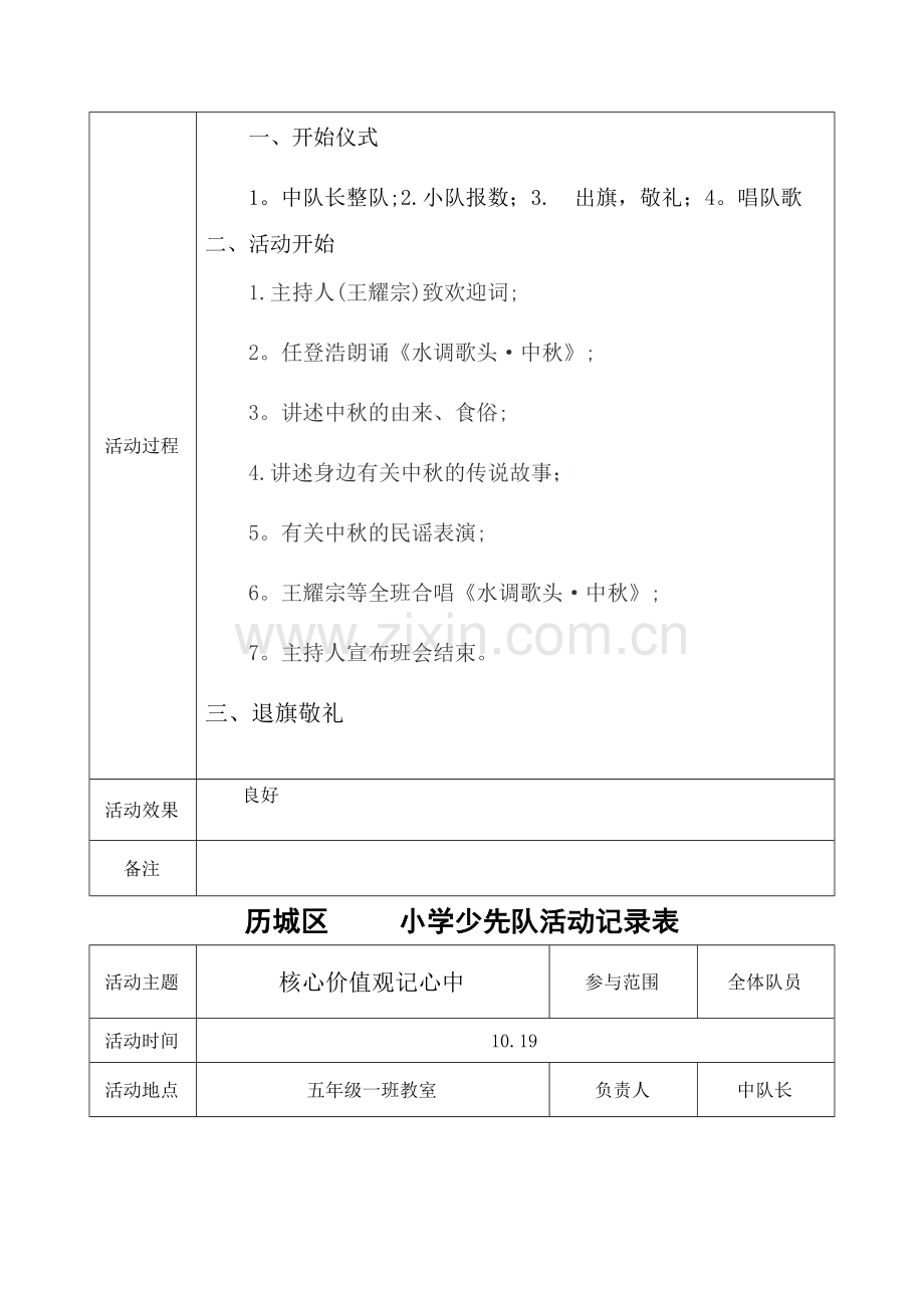 少先队活动记录表.doc_第2页