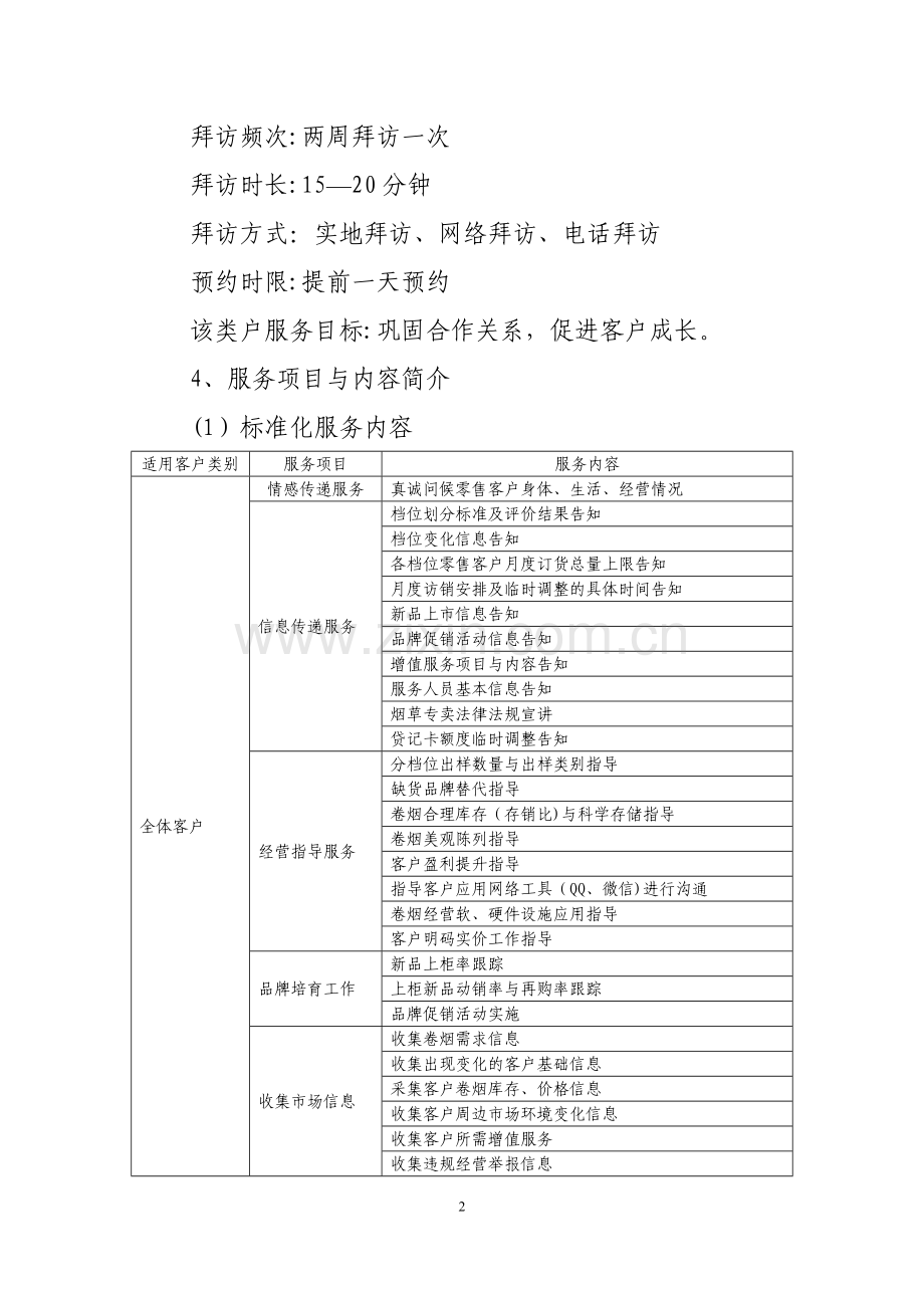 客户经理拜访服务标准与工作流程.doc_第2页