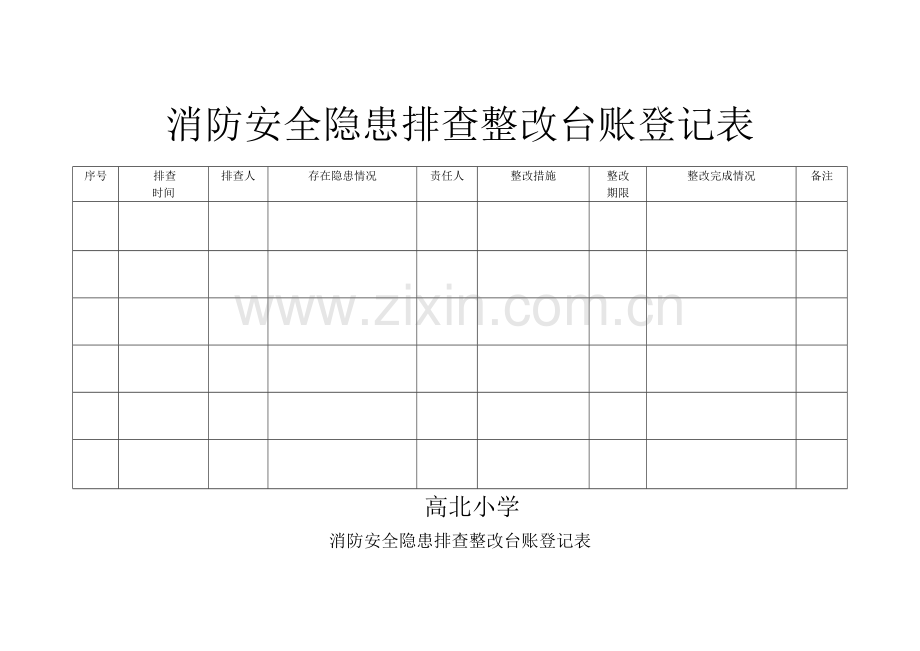 消防安全隐患排查整改台账登记表.doc_第1页