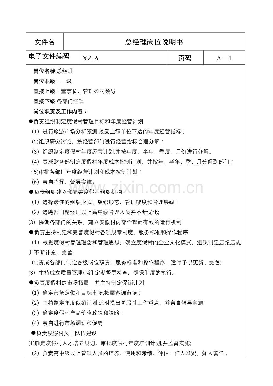 行政办各岗位说明书(1).doc_第1页