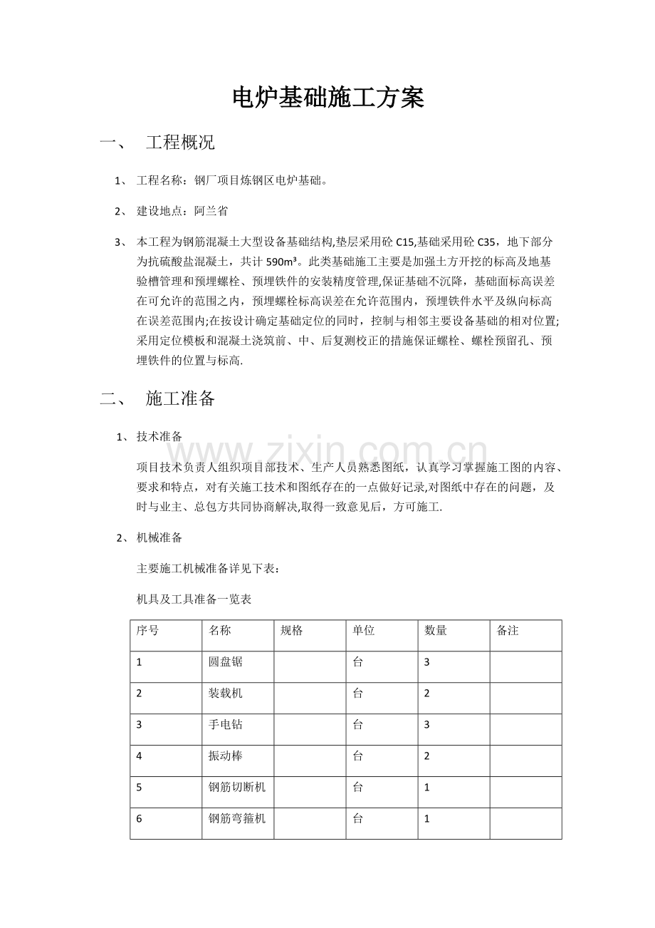 电炉施工方案.doc_第1页