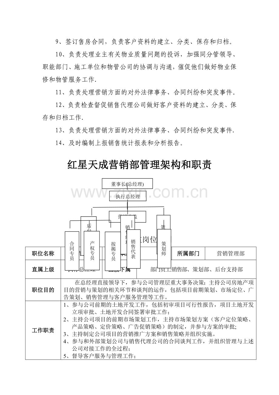 营销部部-门职责及各岗位职责.doc_第2页