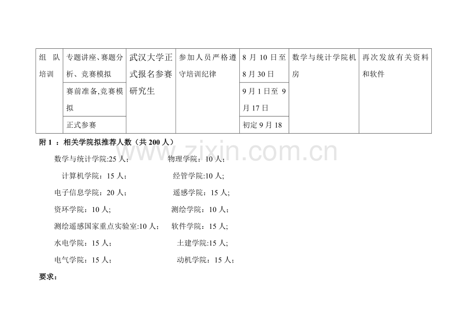 第十二届全国研究生数学建模竞赛武汉大学培训工作计划及安排.doc_第2页