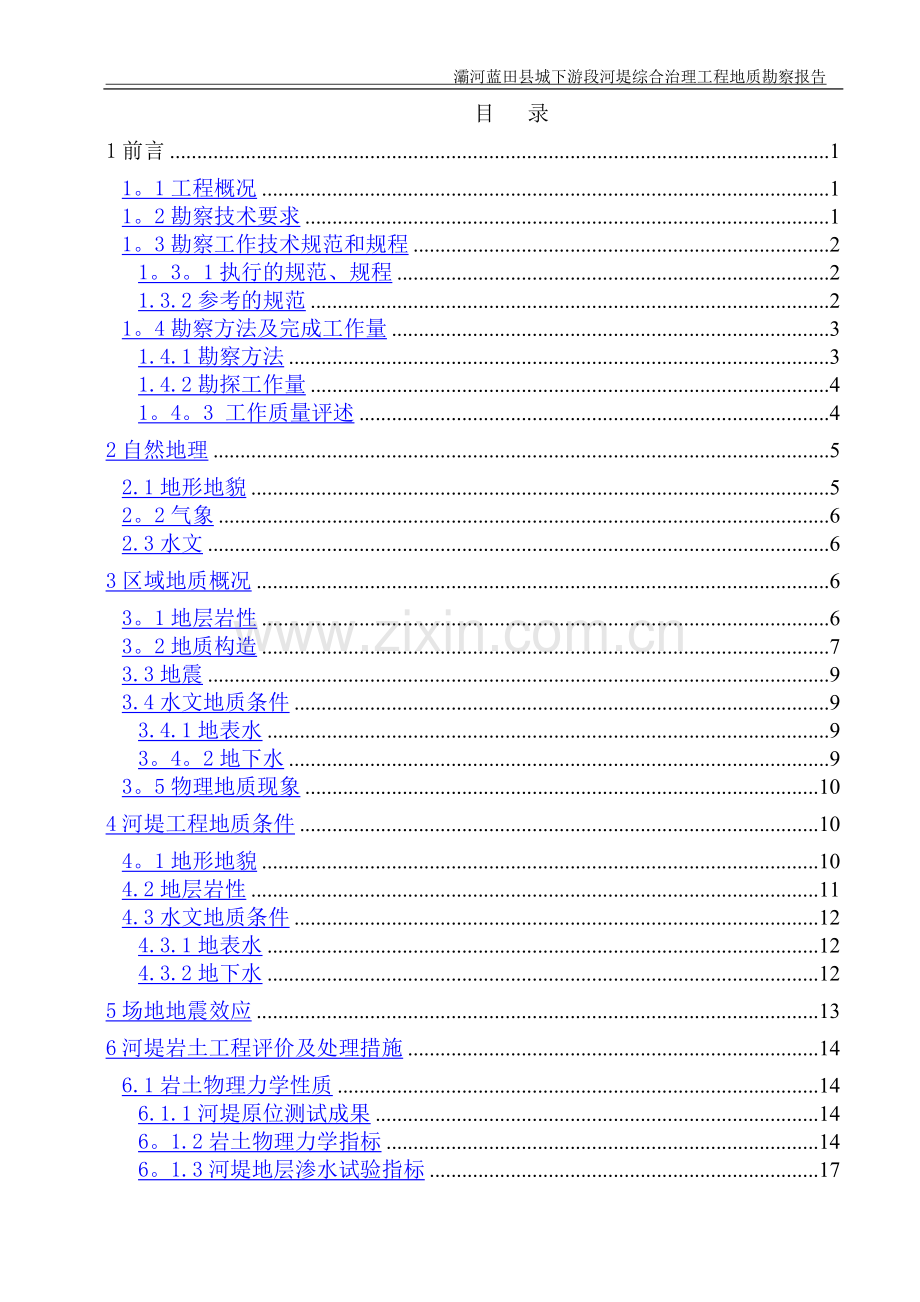 河堤综合治理工程地质勘察报告.doc_第1页