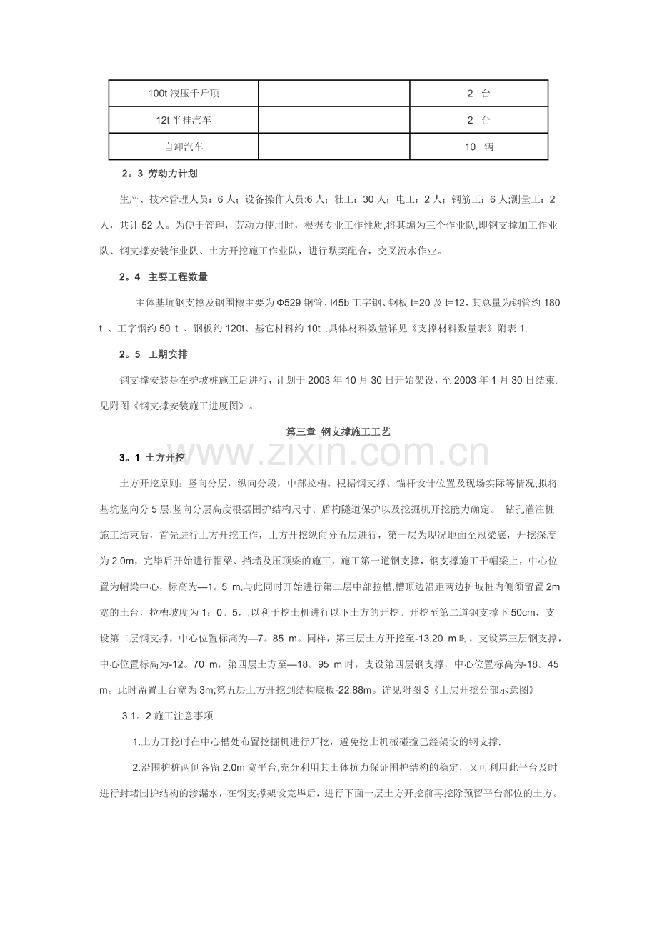 深基坑钢支撑施工方案.doc_第2页