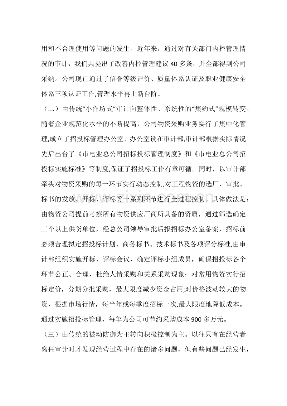 电业总公司审计转型经验交流材料.docx_第2页