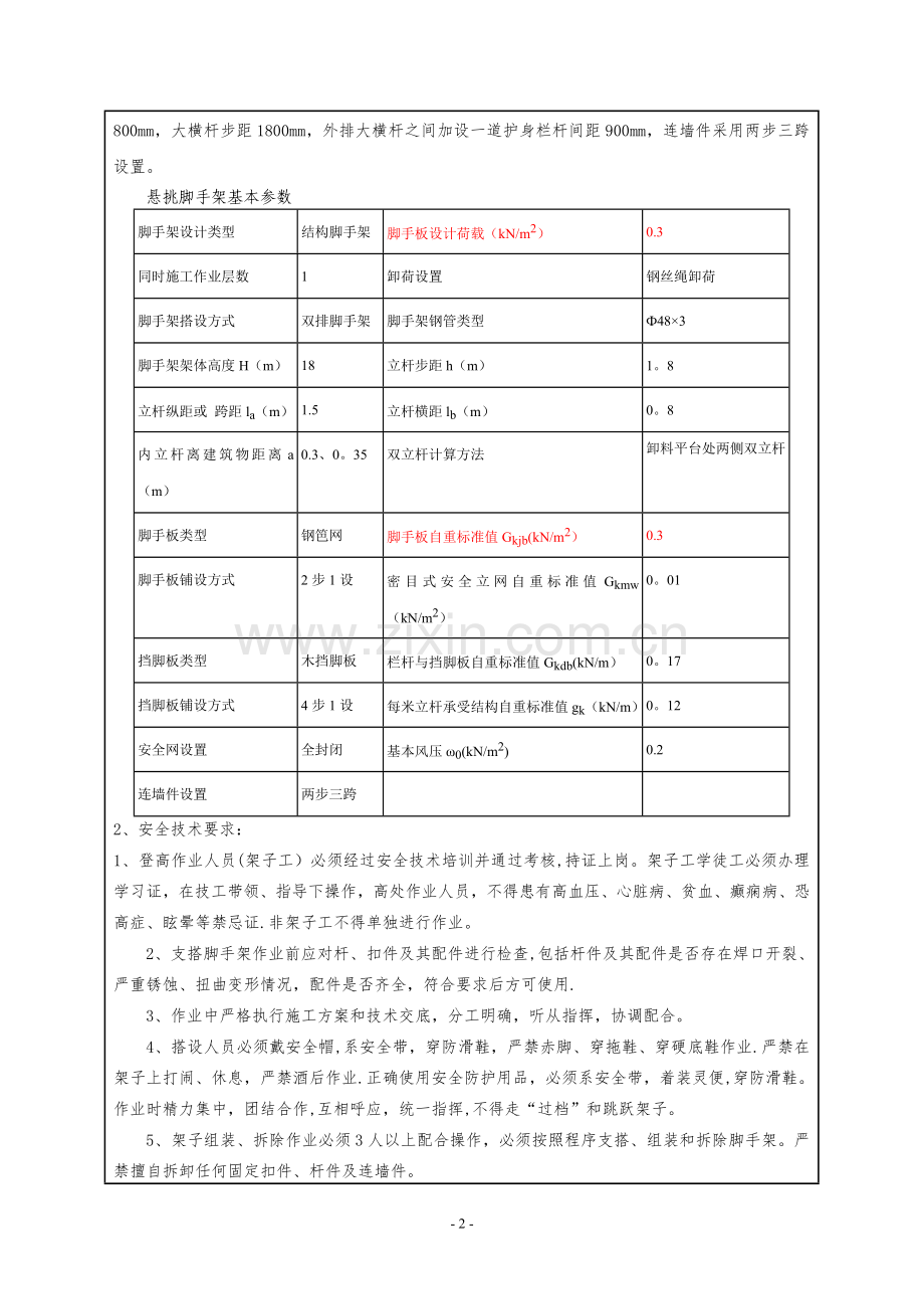 悬挑式脚手架-安全技术交底.doc_第2页