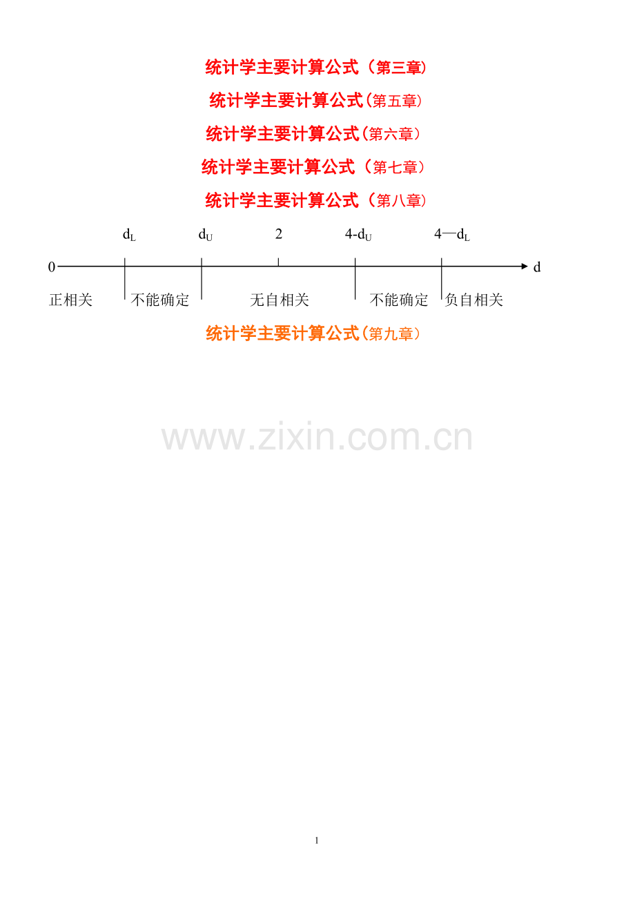 统计学主要计算公式.doc_第1页