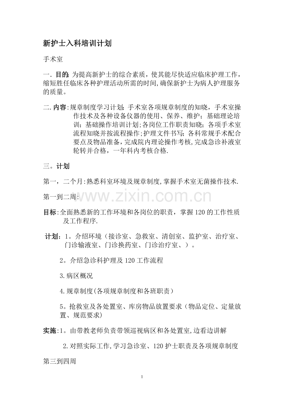 新护士带教计划10035.doc_第1页