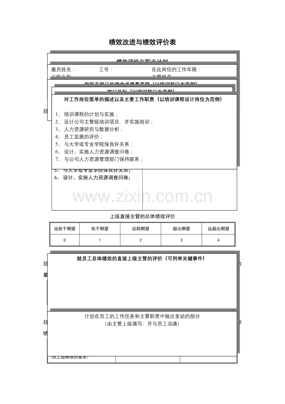 绩效改进与绩效评价表.doc_第1页