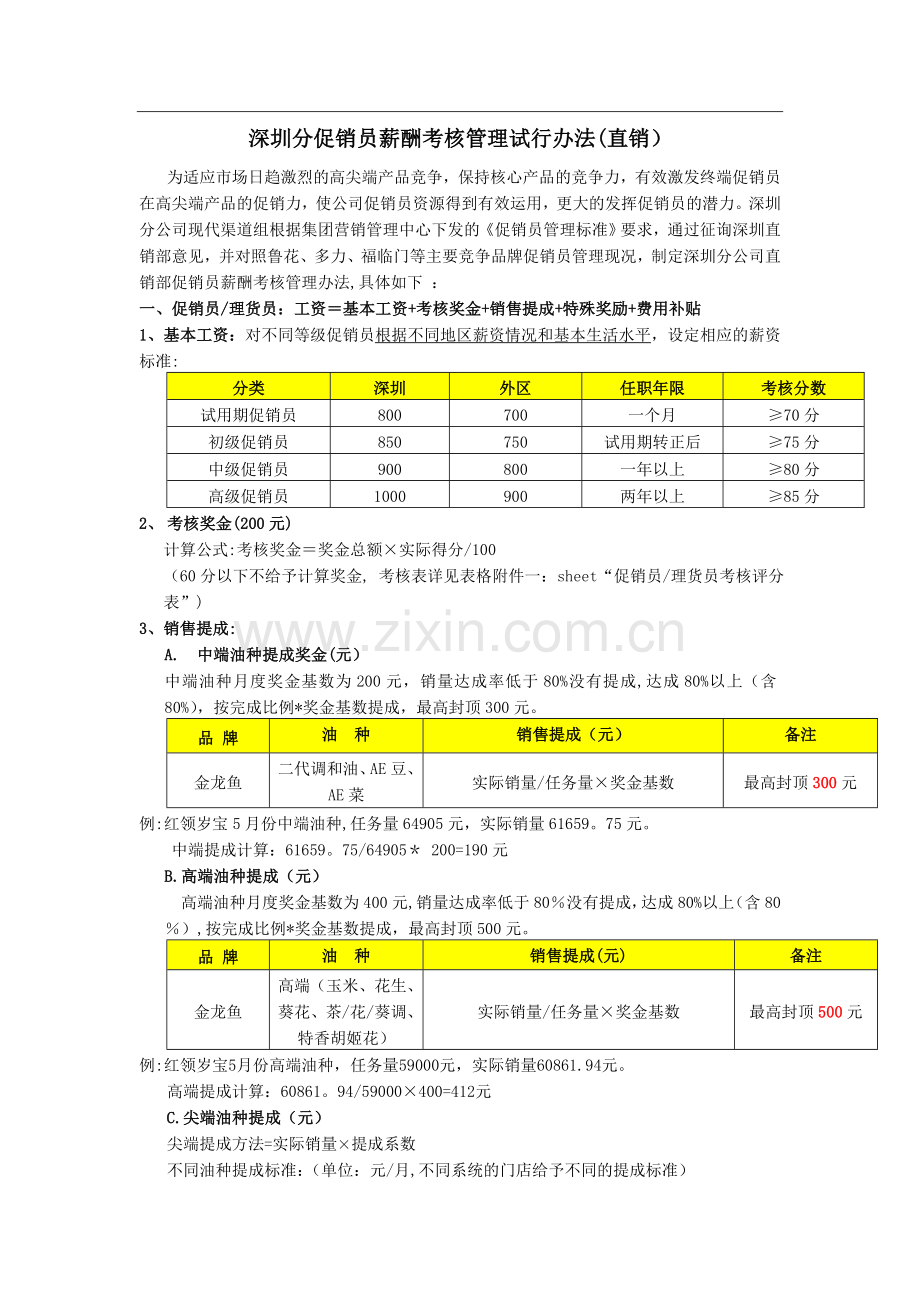 深圳促销员薪资提成方案.doc_第1页