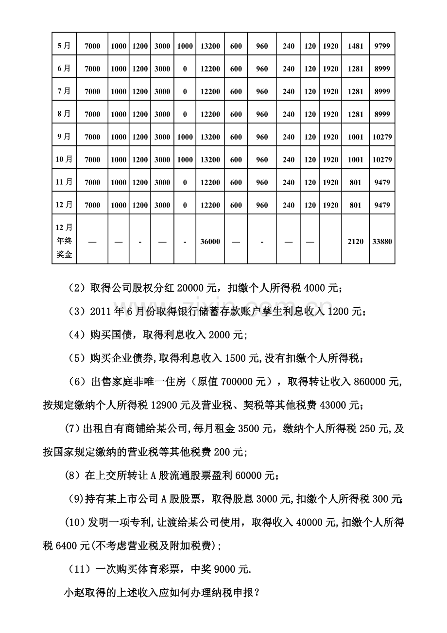 个人所得税自行纳税申报例题及填报范例.doc_第2页