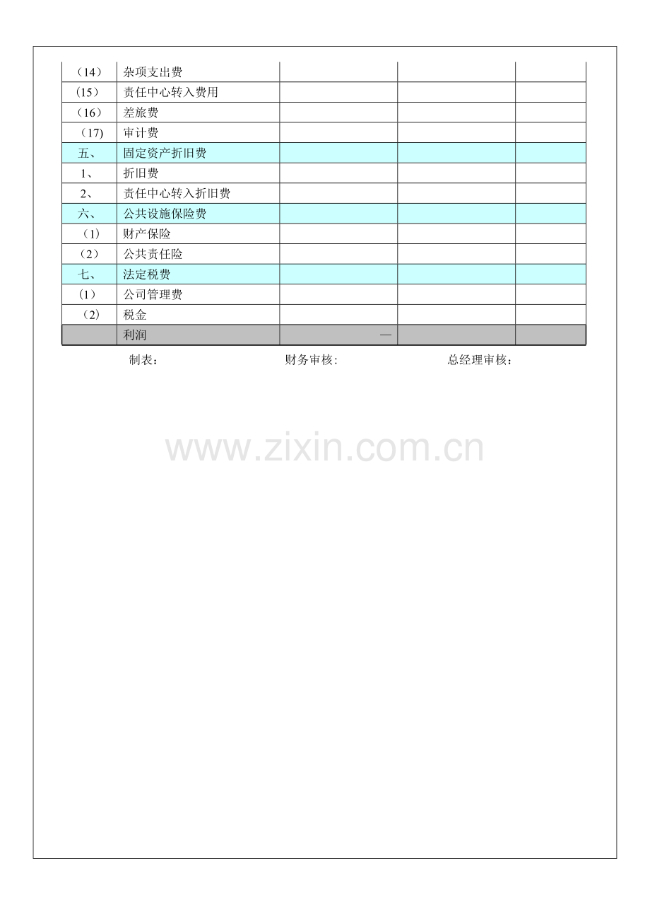 行政费用年度预算表.doc_第2页