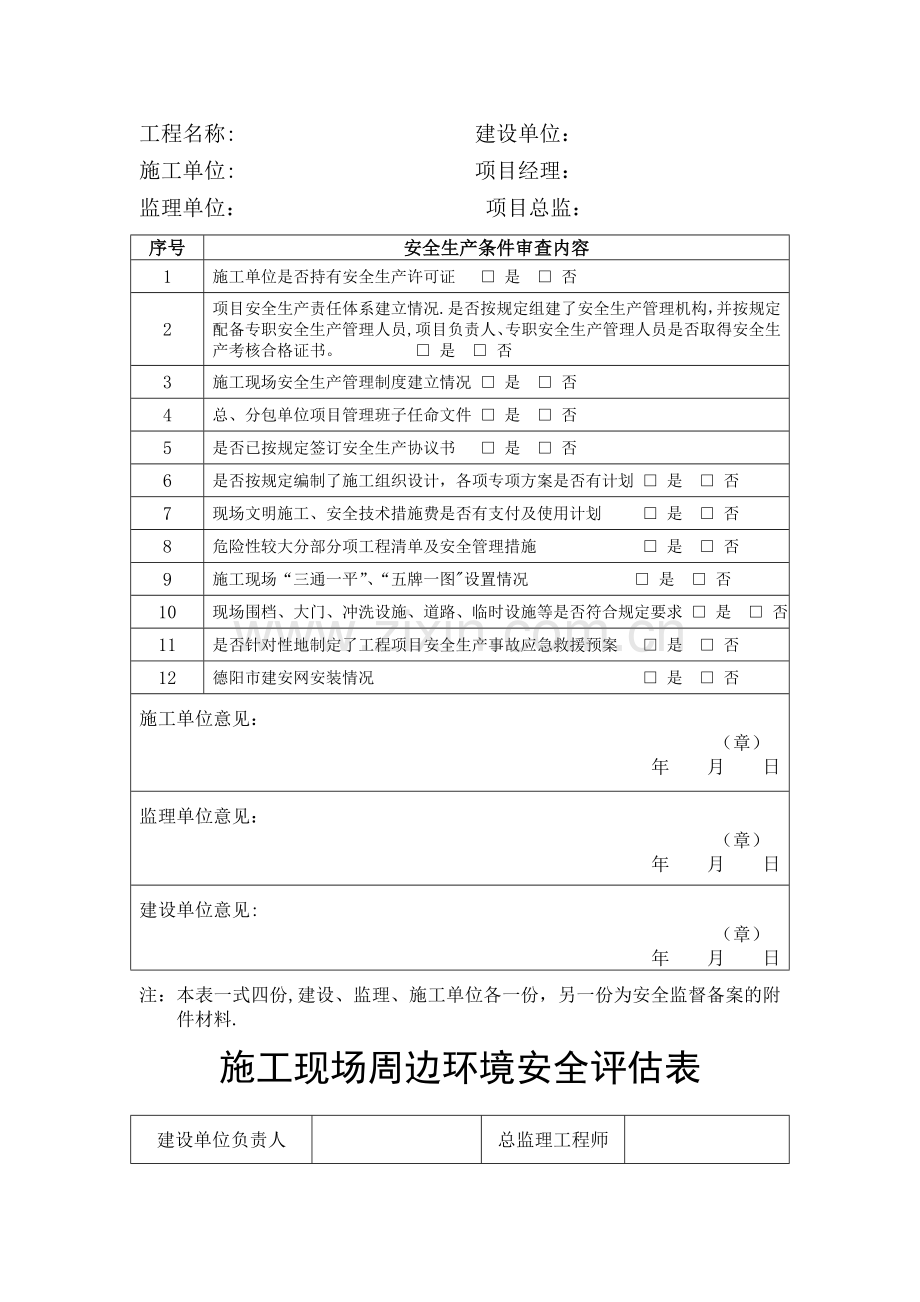 建设工程开工安全条件审查全套资料.doc_第3页