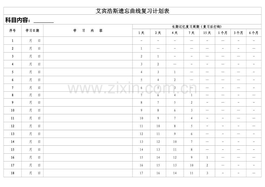 艾斯宾浩记忆表格(打印版).doc_第1页