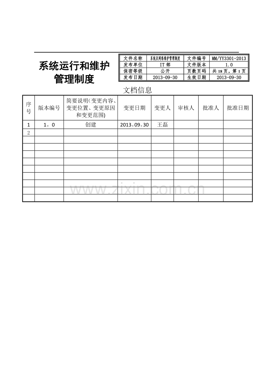 系统运行和网络维护管理制度1.0.doc_第1页