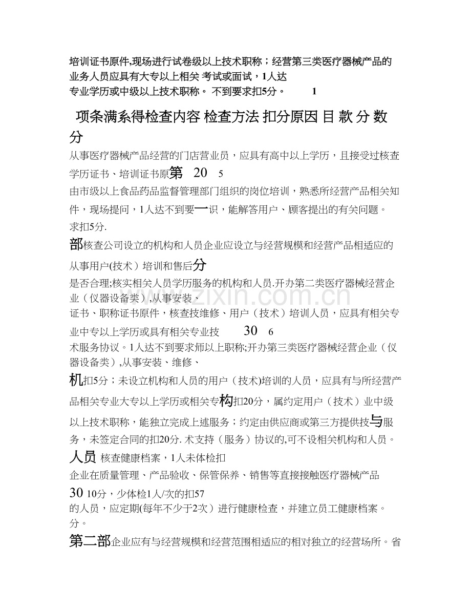 河南省医疗器械经营企业现场检查验收标准.doc_第2页