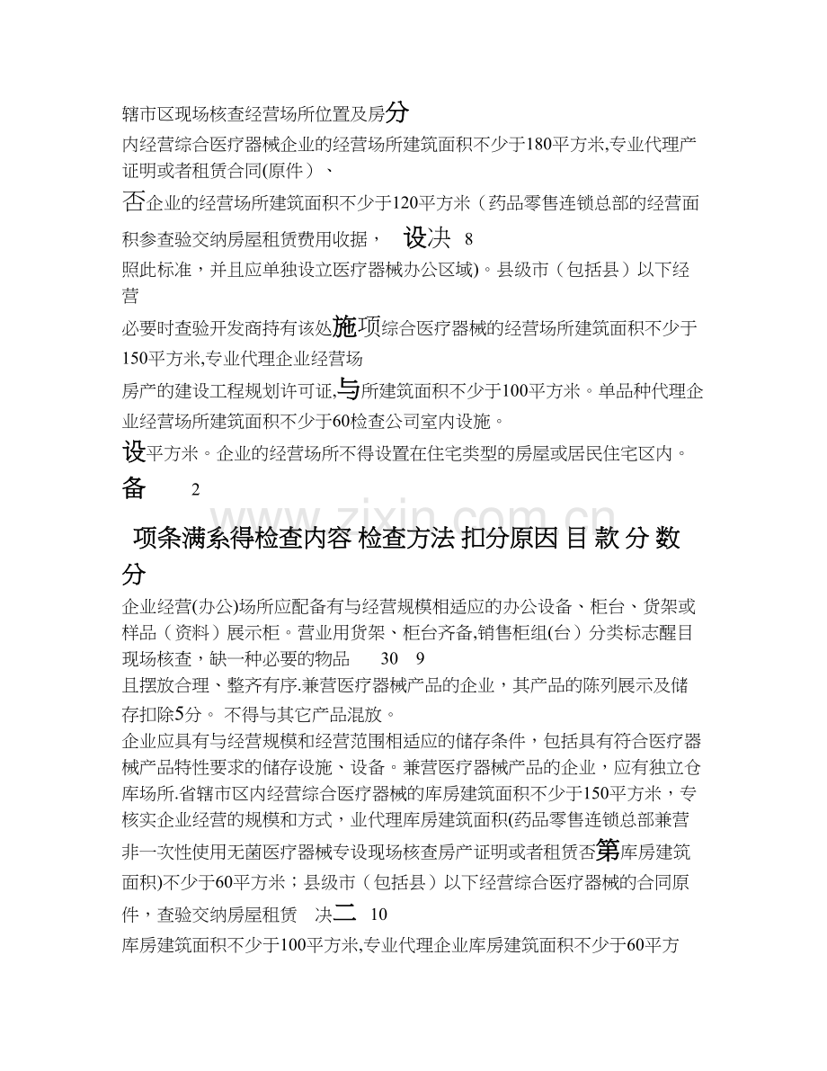 河南省医疗器械经营企业现场检查验收标准.doc_第3页