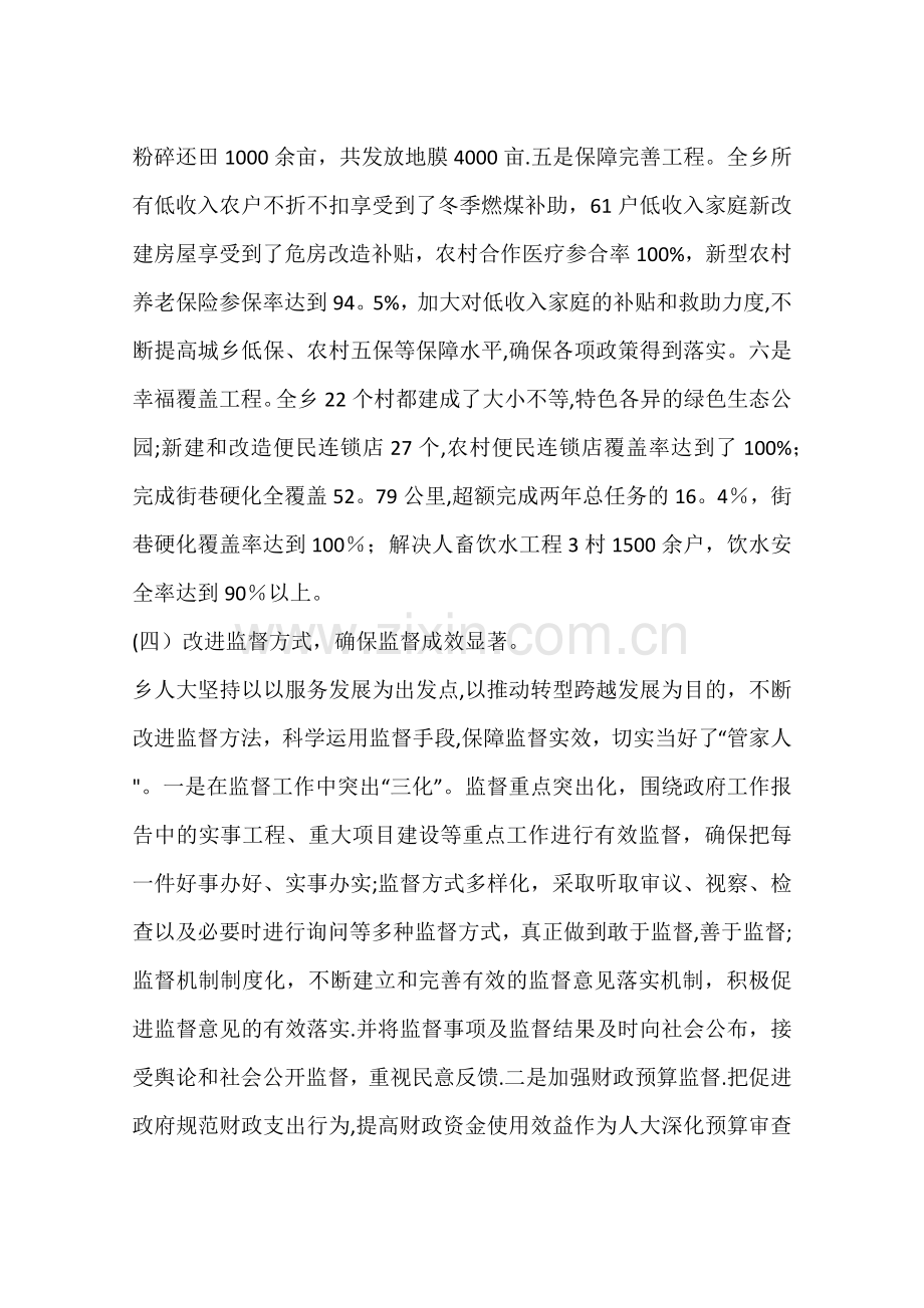 乡镇人大主席团工作总结.docx_第3页