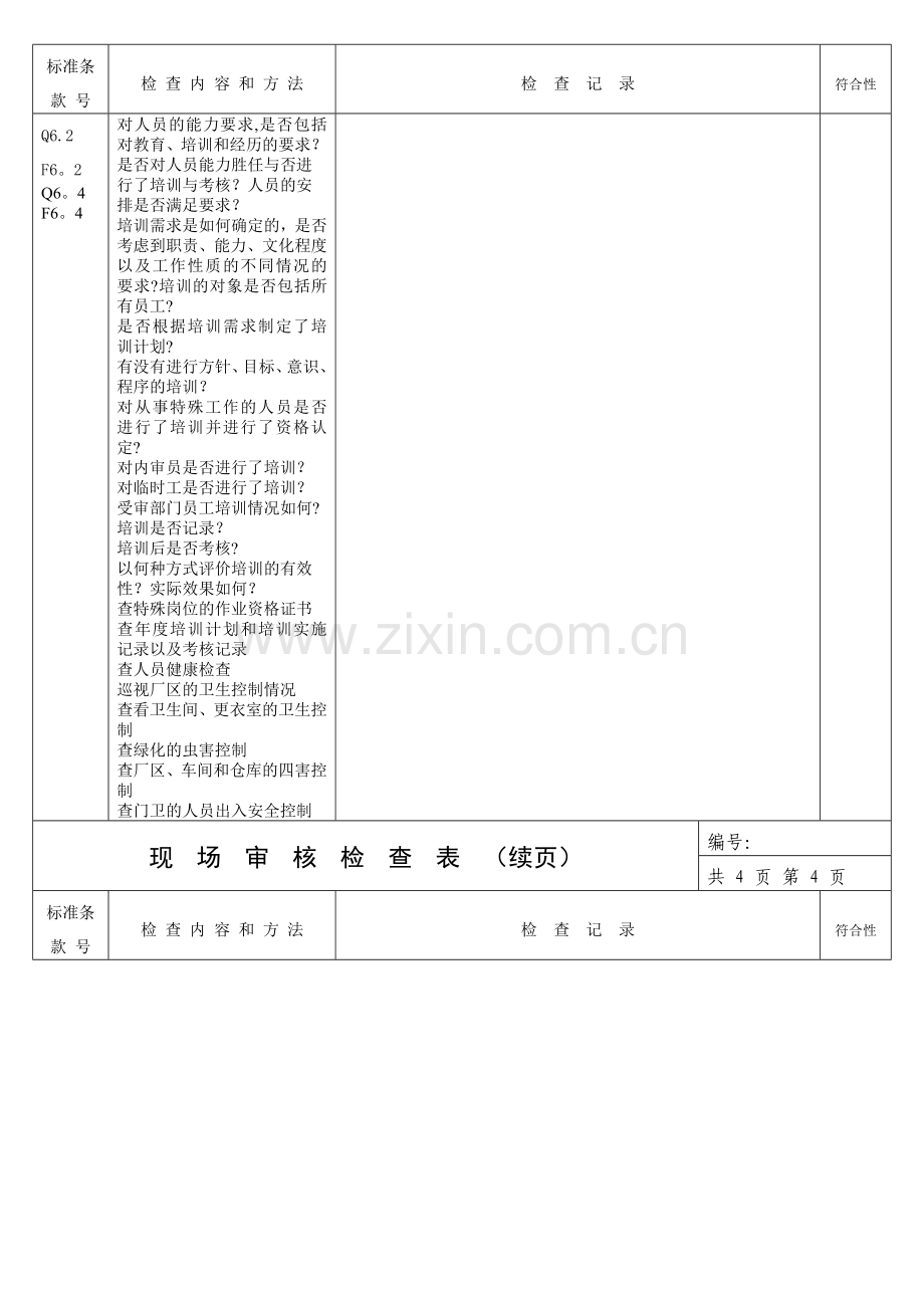 人资部内审检查表.doc_第3页